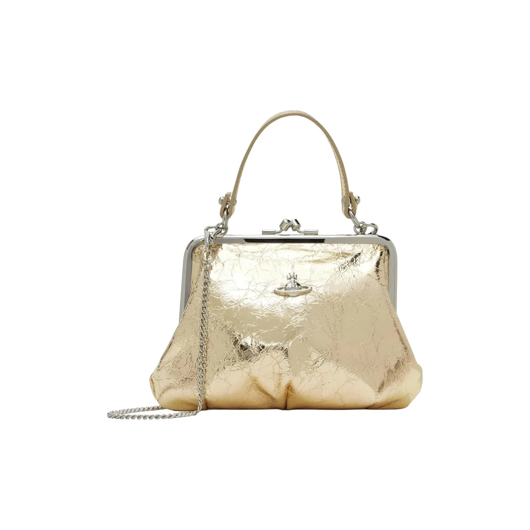 Вивьен Вествуд Granny Frame Козья кожа Сумка Стандартная Женская Золото