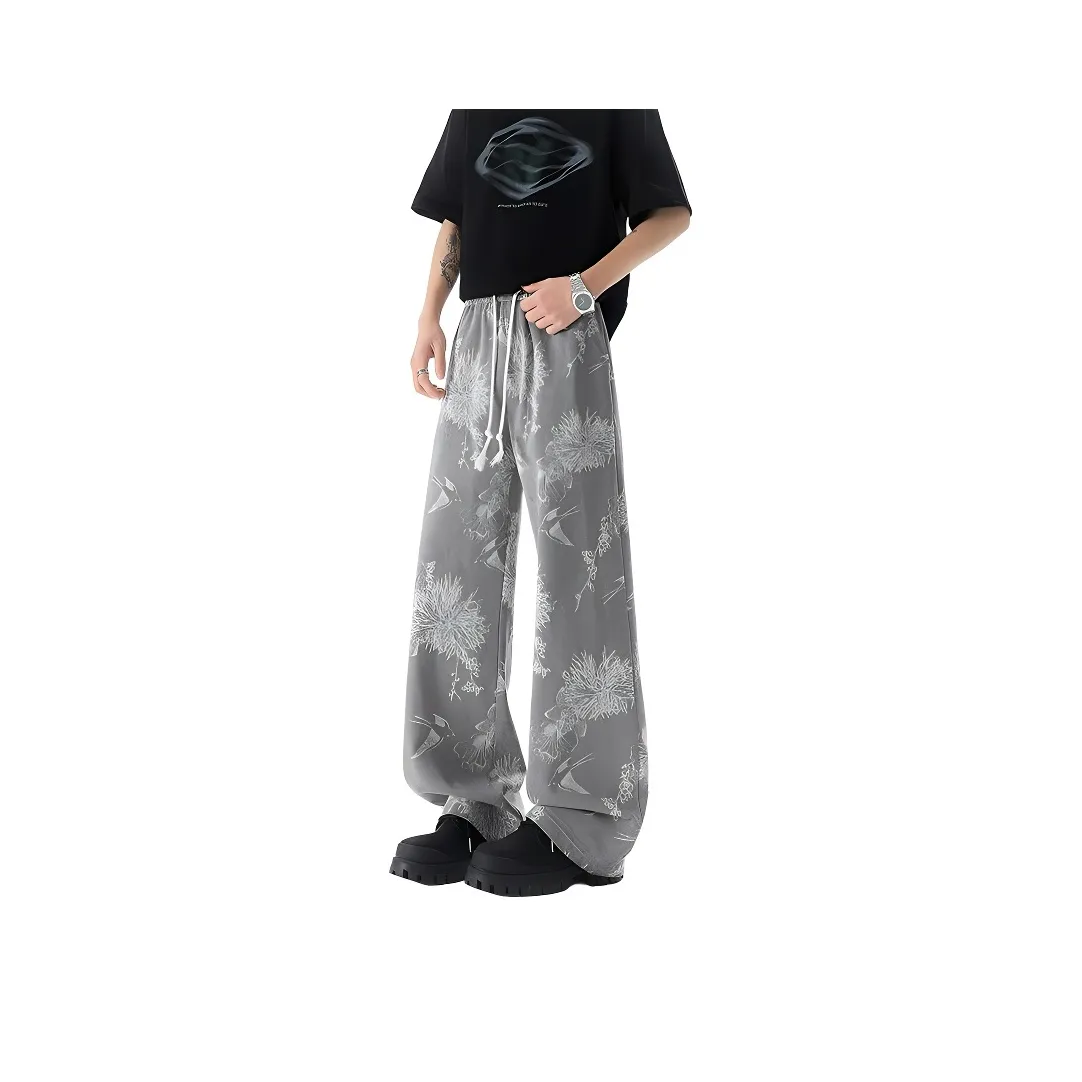 CORNILOT Casual Pants Unisex Gray