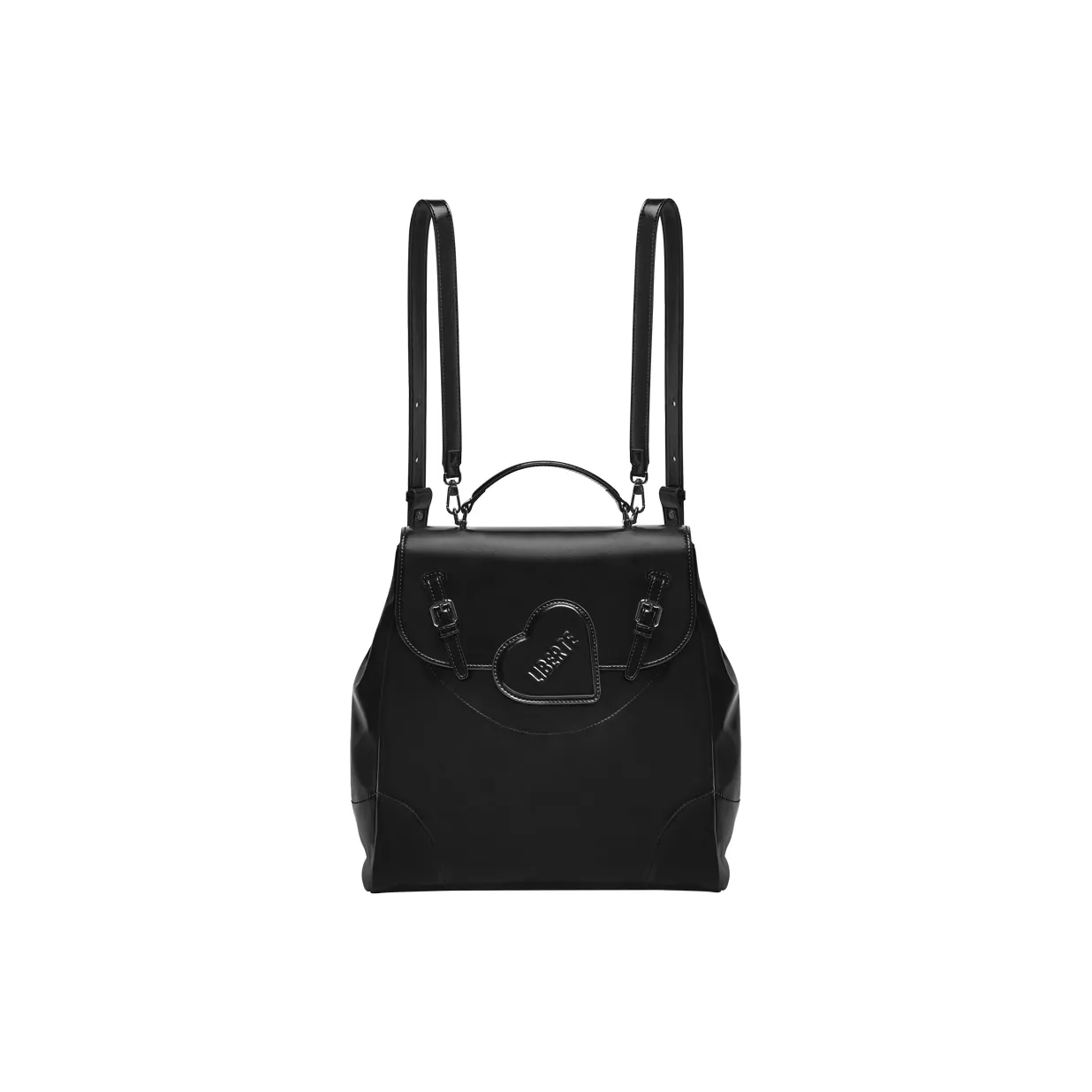 ONE TIME Рюкзак из синтетической кожи большой женский черный масляный воск