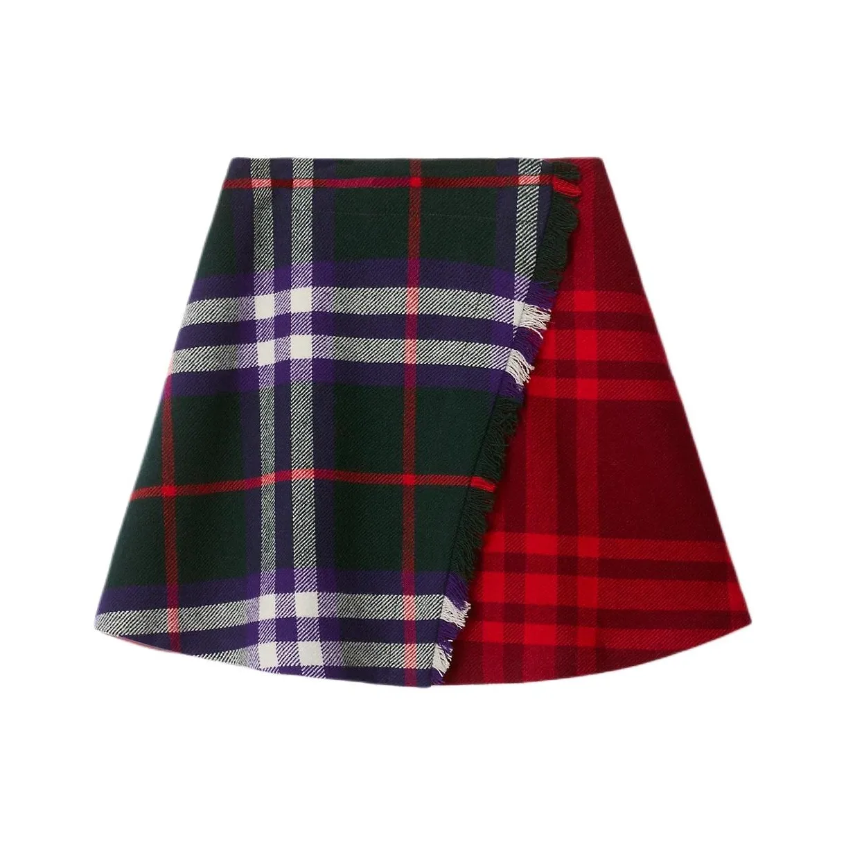 Burberry FW24 Полосы Клетка Многоцветный Красный Детский