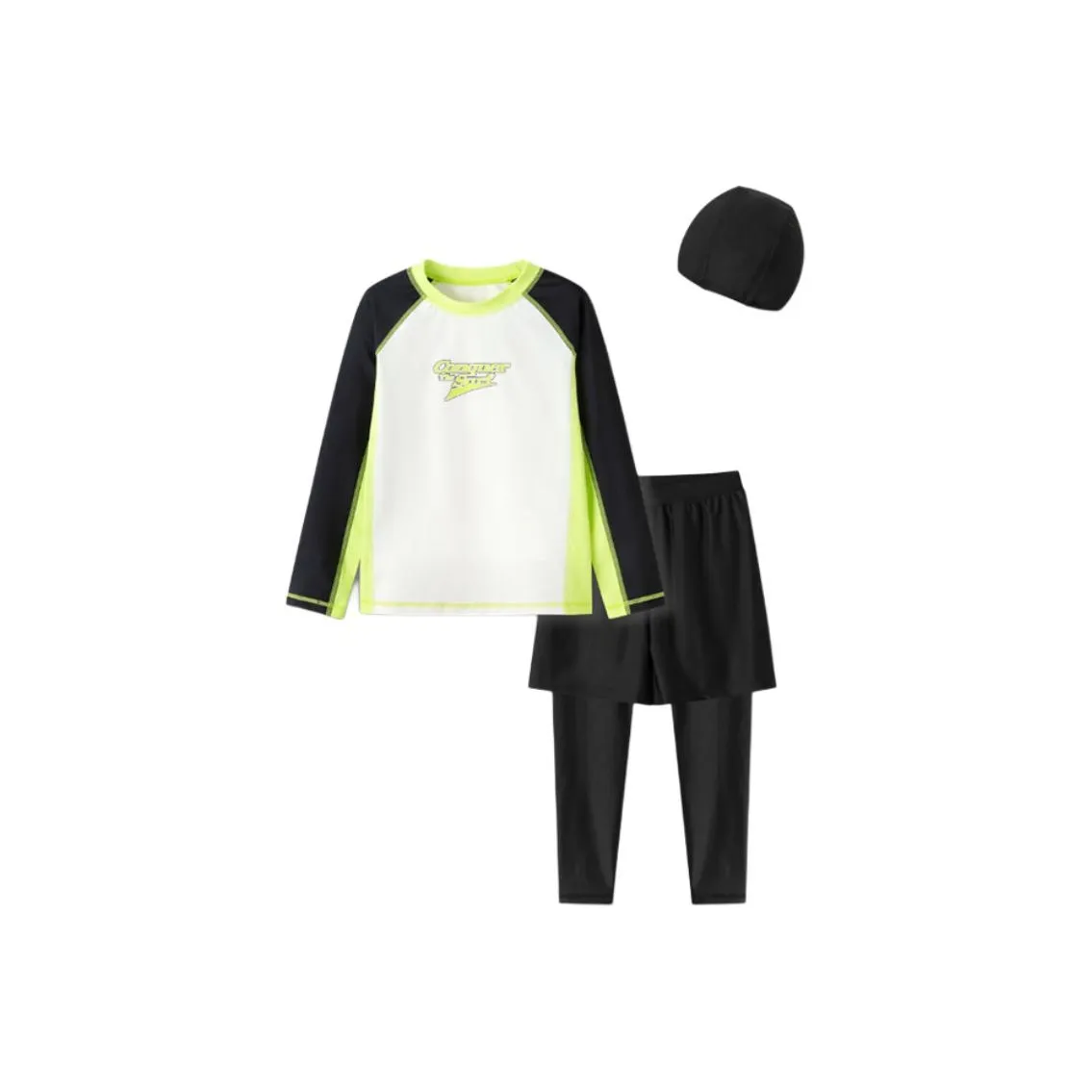 BALABALA Детский купальник черный белый тон для подростков