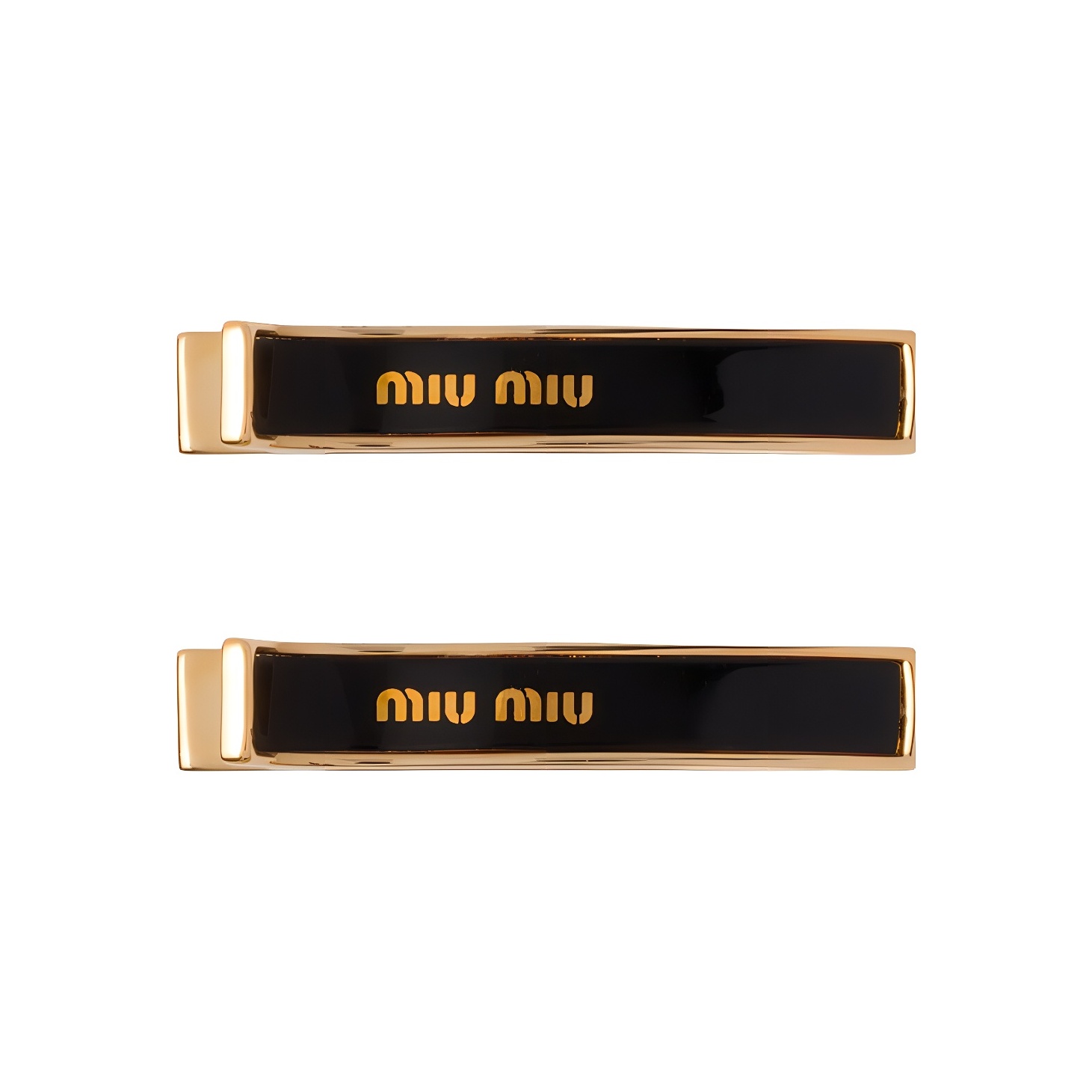ヘアアクセサリー MiuMiu FW25 Gold l hair clip (5IF2192DTU F0056) ミュウミュウ Miu Miu MIUMIU ヘアクリップ 5IF218 2DTU ロゴ