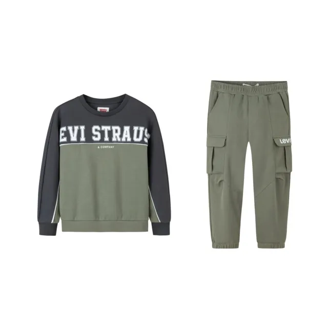 Levi's Удобный без капюшона Свитшот Брюки Повседневный Костюм Ветивер для детей от 3 до 7 лет