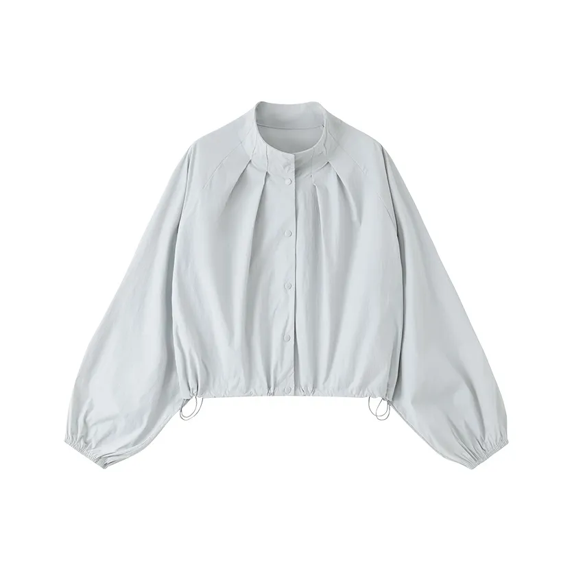 TAGEECHITA UPF 50+ Плиссированный Шнур Укороченный Куртка Куртка Женские