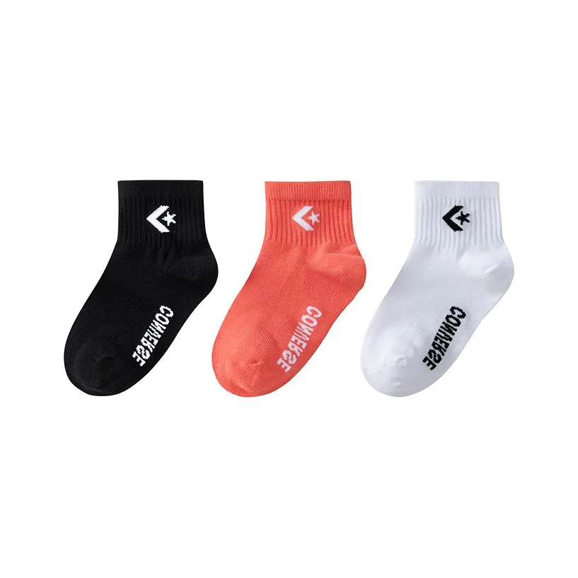 Converse Socks 3 Pack Pure White Teenagers