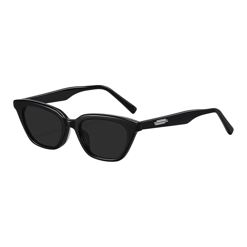 Thunder Pailong Plate And Metal Irregular Shape Sunglasses Unisex Black, White, Gray