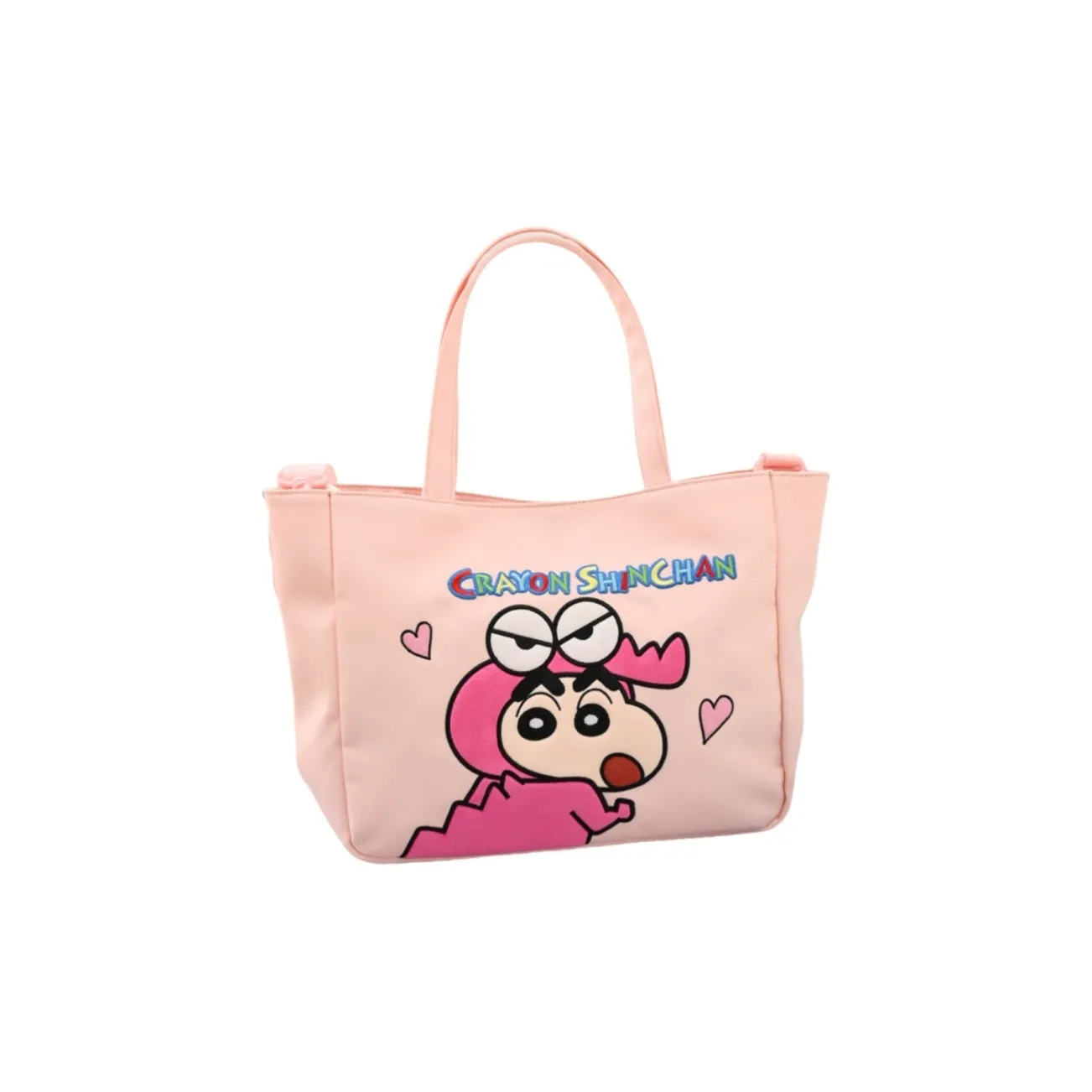 Crayon Shinchan Холст Тоут Сумка Сумка для покупок Холст Сумка Сумка через плечо Женская Розовая