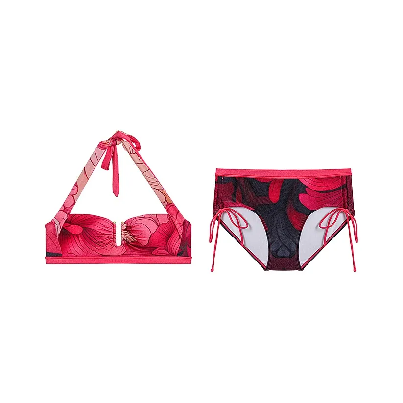 AIMER Розовый Основа Принт Женские Бикини