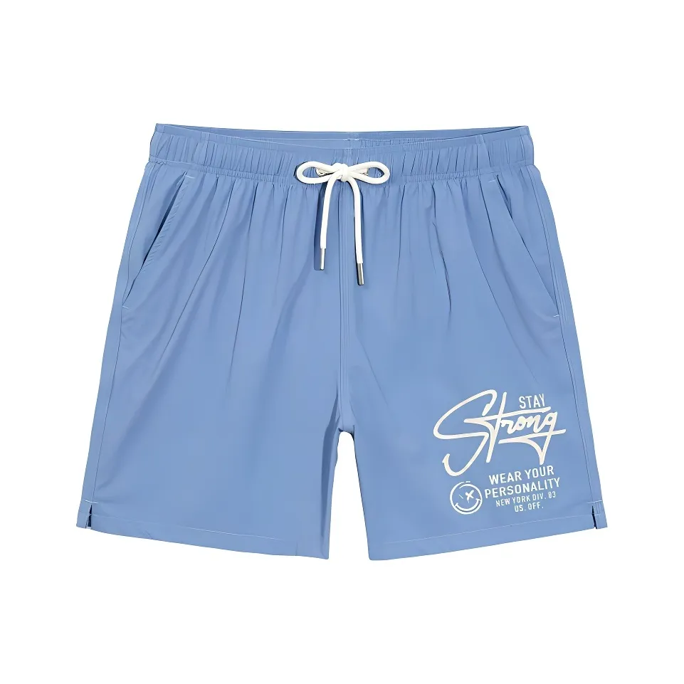 GAILANG Beach Shorts Men's Light Sapphire Blue Stretch