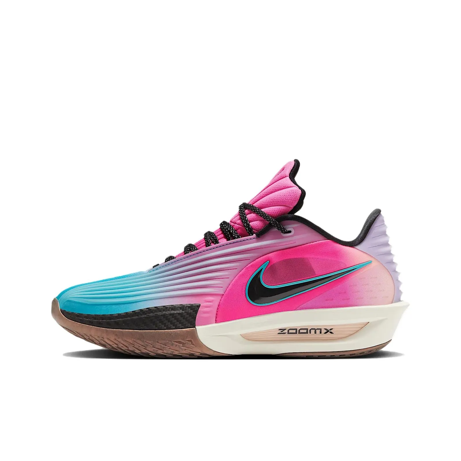 Nike G.T. Cut 3 Slip Устойчивый к истиранию Низкий Топ Баскетбольные кроссовки Унисекс Синий Розовый Азиатская Версия