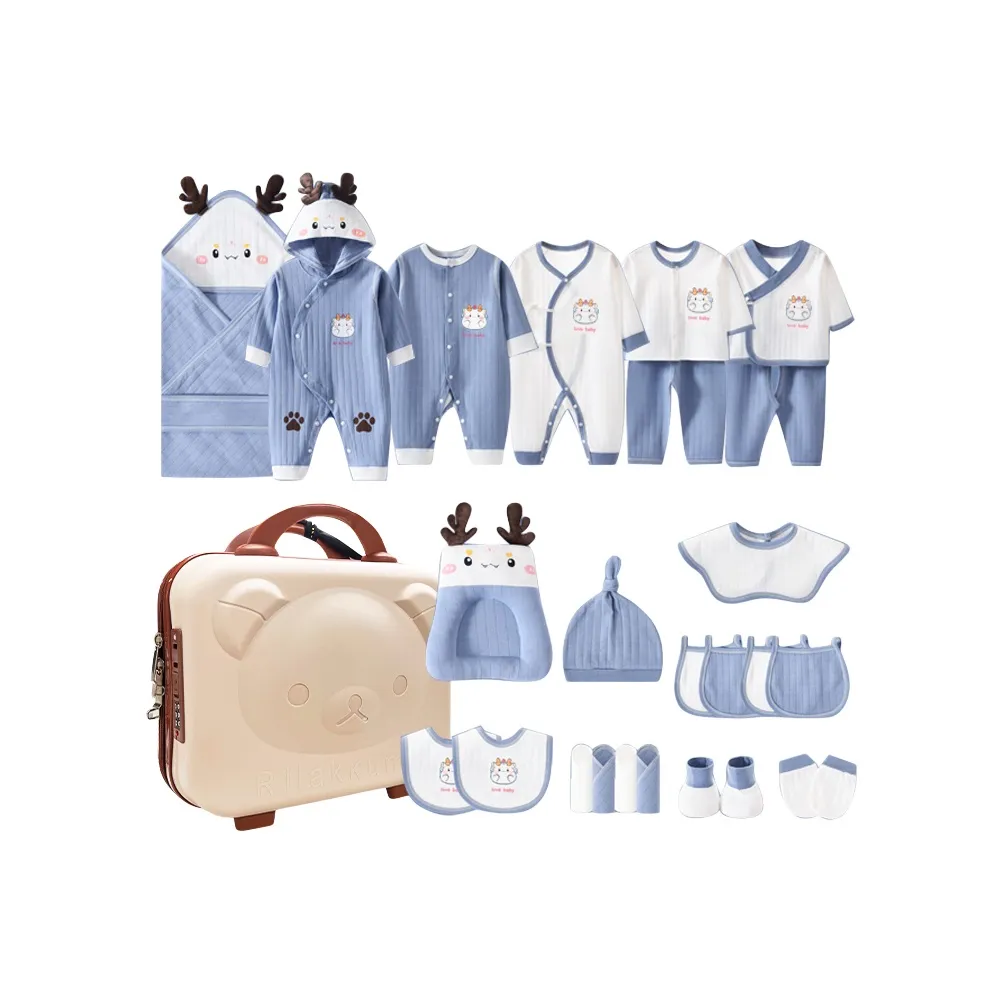 Dis Rabbit Детская одежда Комплект для малыша Подарочная коробка Синий Младенец And Toddler