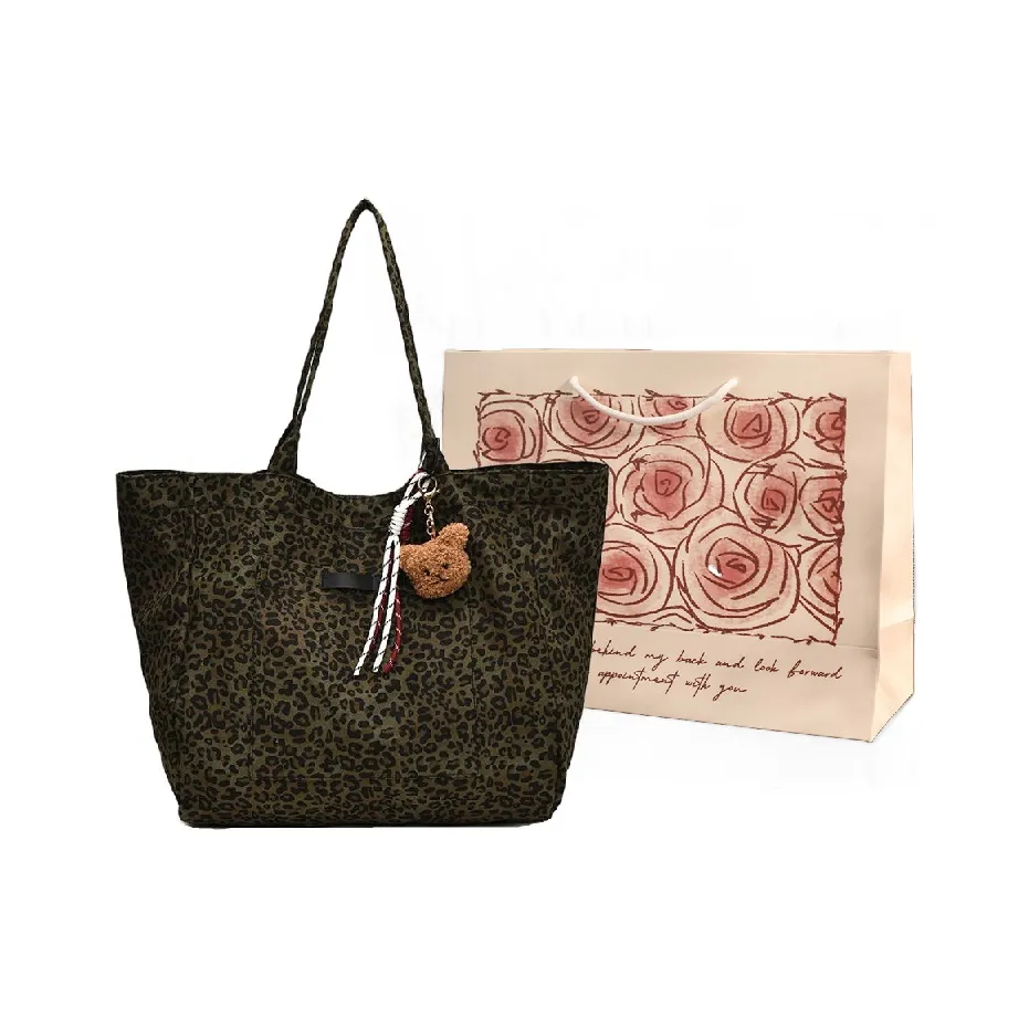 VERADONNA Нейлоновая сумка-тоут сумка для покупок сумка через плечо женская черная коричневая