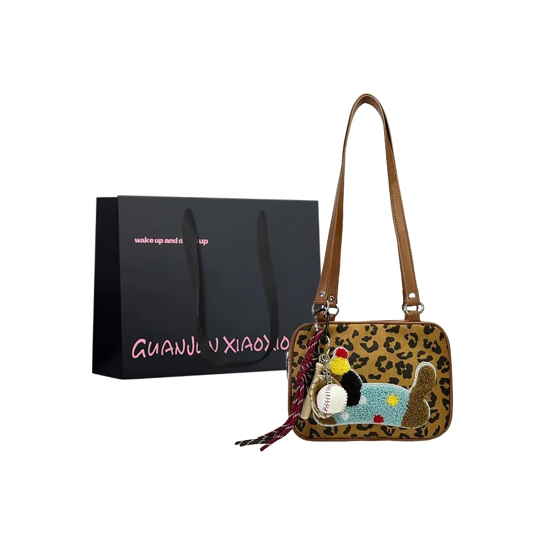 Champion Cub ПУ (полиуретан) Сумка через плечо Женская с леопардовым принтом Коричневый Черный Кофейно-коричневый