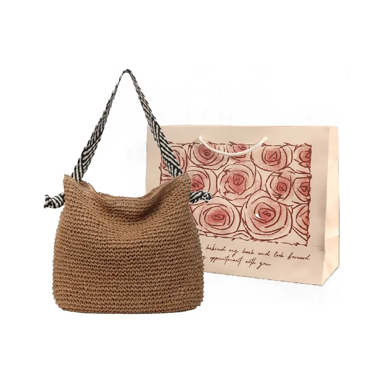 VERADONNA Плетеная сумка KIDS цвет хаки экрю