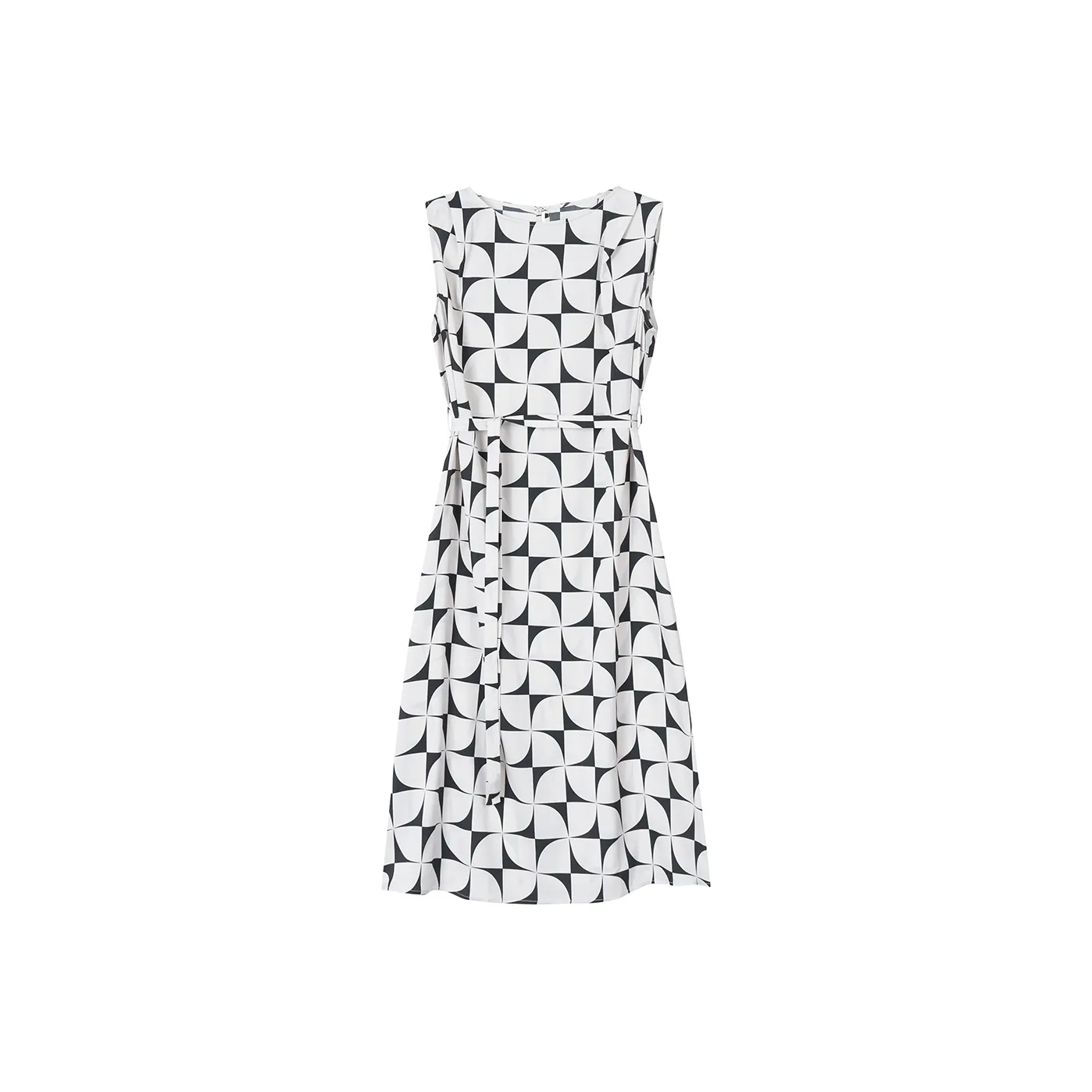 Квадратный цветочный дизайн женские платья без рукавов