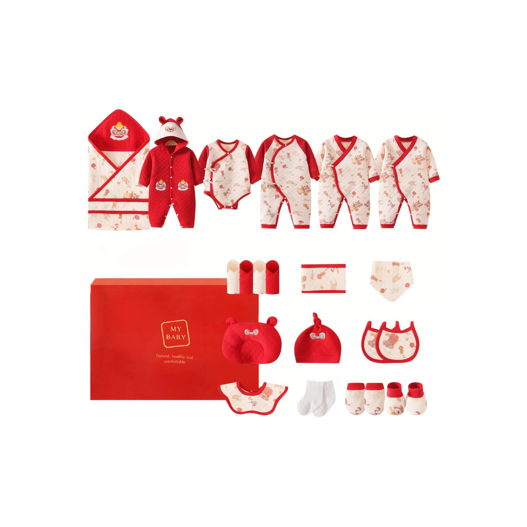 Dis Rabbit Малыш Подарочная коробка Gift Box Set Красный Infant и Toddler