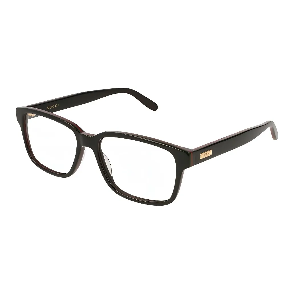 GUCCI Ацетат Прямоугольные Оправы для Очков Мужские Черные