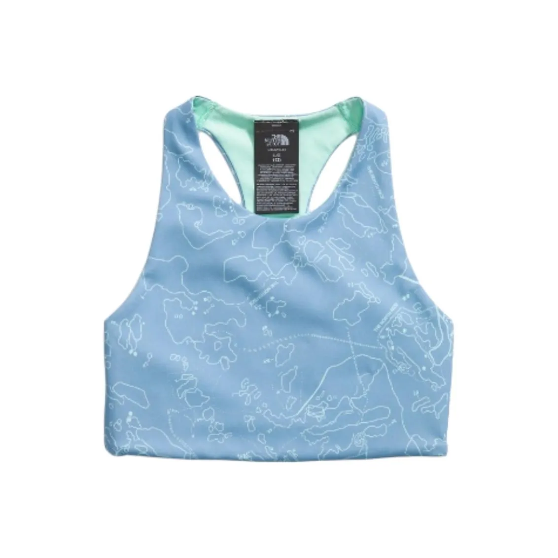 THE NORTH FACE NEVER STOP Топ с принтом стальной синий подростки