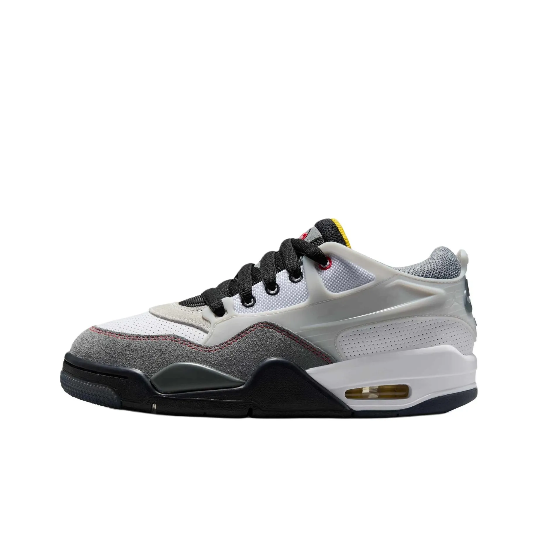 Jordan Air Джордан 4 Детские баскетбольные кроссовки Низкий топ Белый Черный Дымчато-серый Огненно-красный Унисекс