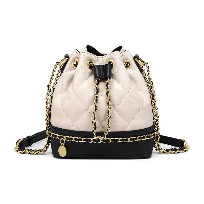 CinvaiKrose Коровья кожа синтетическая кожа сумка через плечо маленькая женский белый ромб узор