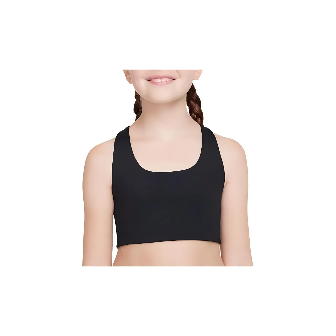 NIKE Черный/Белый Школьный возраст Бандо / Бюстгальтеры / Спортивные бюстгальтеры