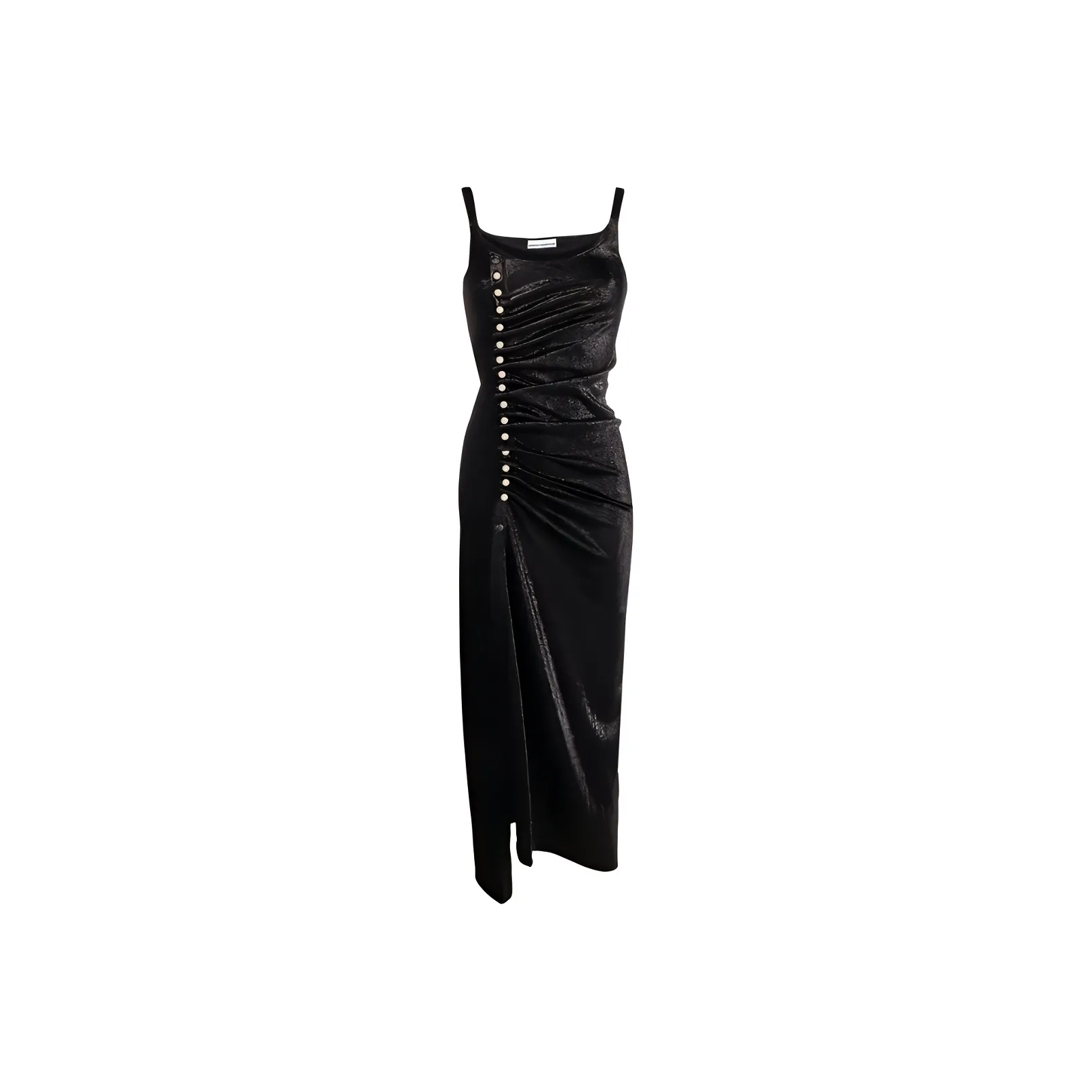 Paco Rabanne Buttoned Draped Dress