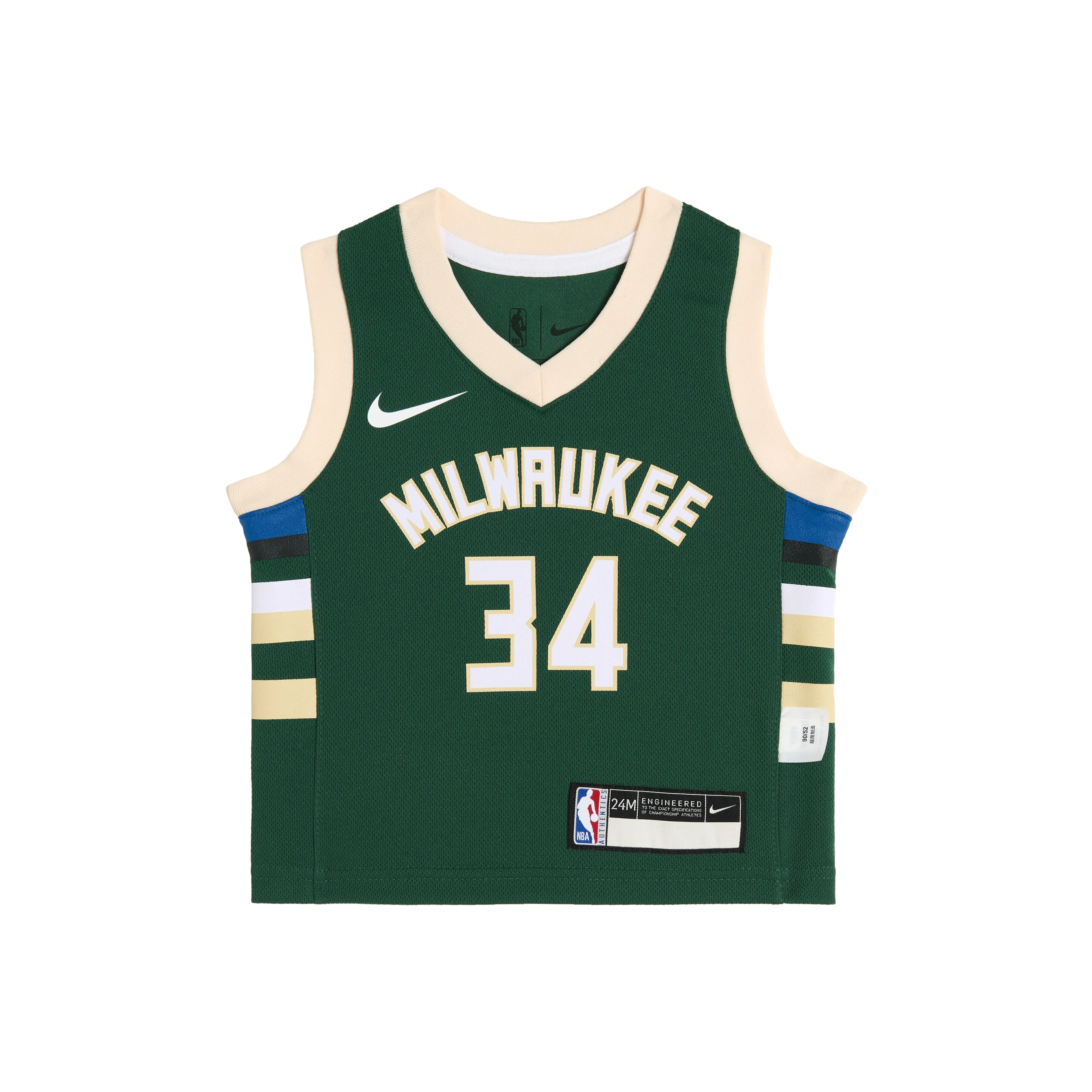 Nike x NBA Майка Milwaukee Bucks Зеленый Infant и Toddler