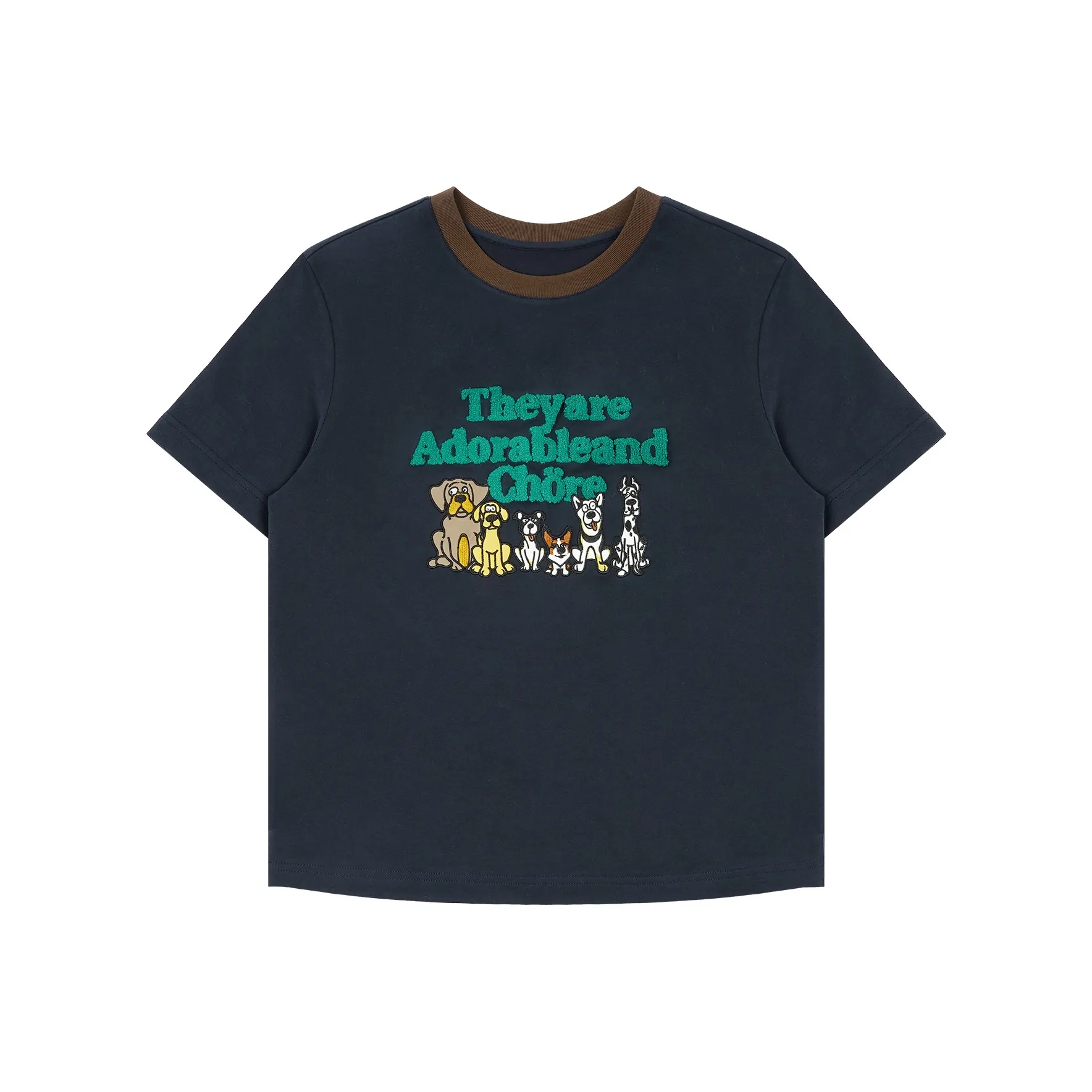 FAIRFAFO T Shirts Women's Navy Blue