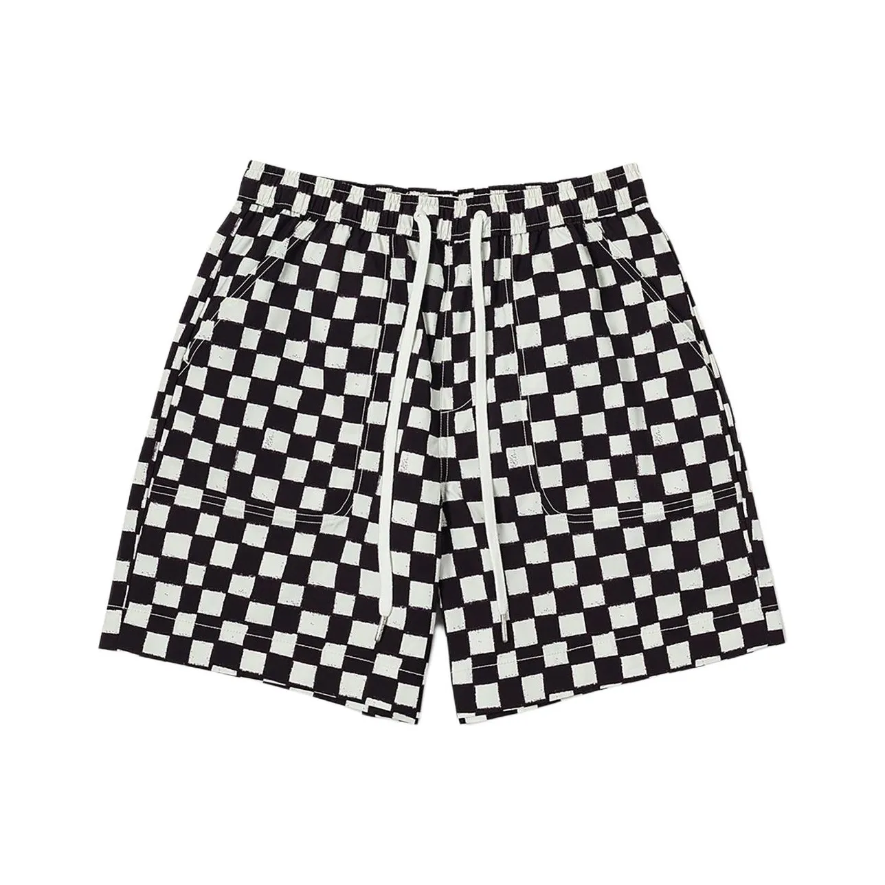 VANS x RIROO Повседневные шорты Женские Черно-белая шахматка