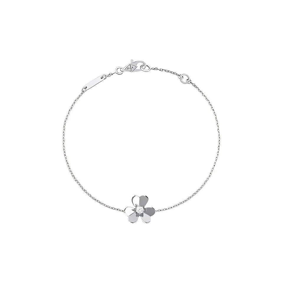 Van Cleef & Arpels 2010s 18K White Gold Frivolous Bracelet
