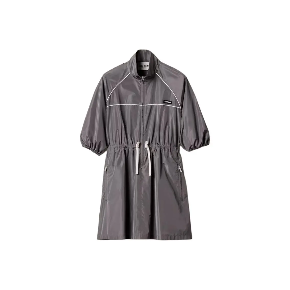 MIU MIU SS25 Short Sleeved Dress Women's Silver Gray
