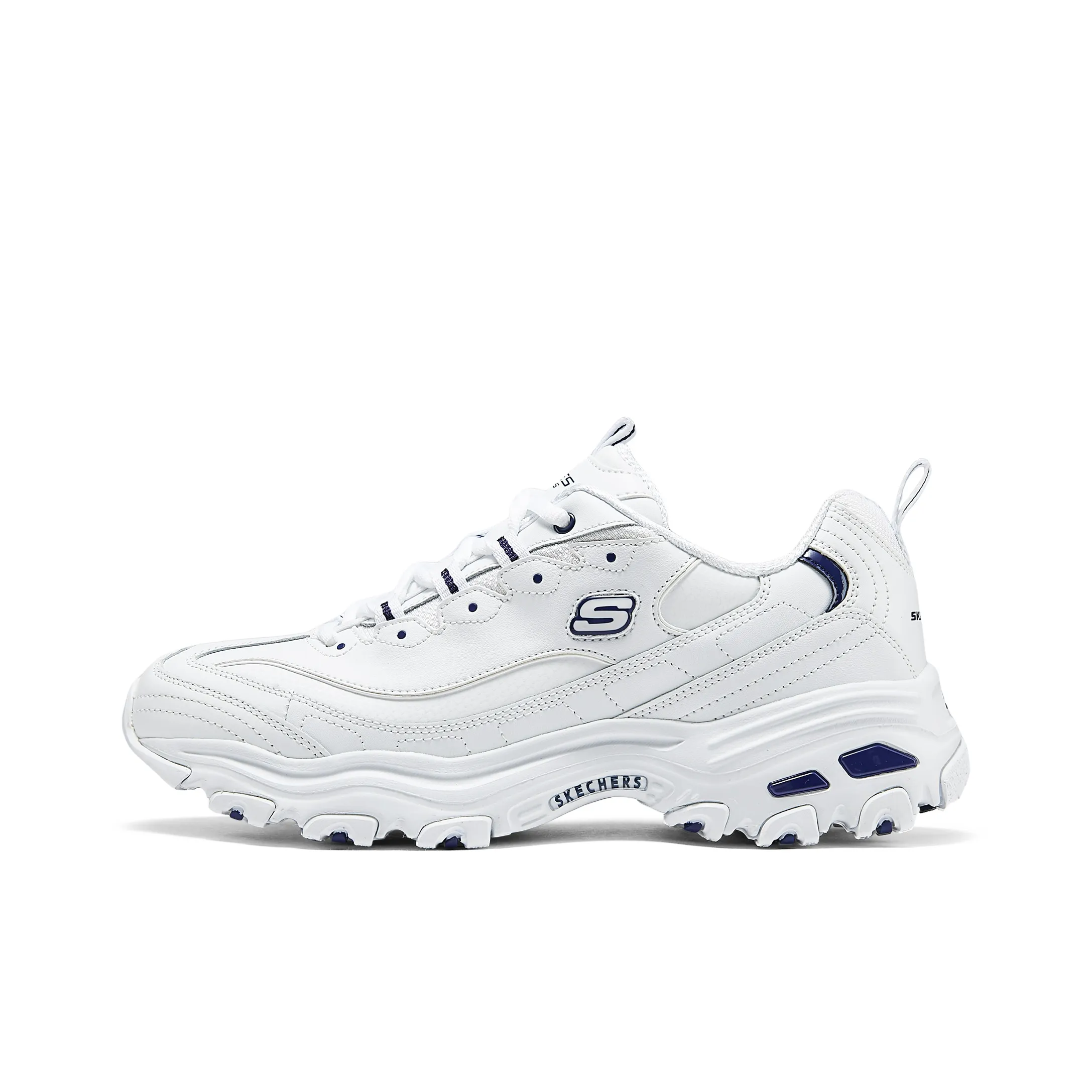 Skechers D'LITES 1,0 Высота Увеличивающие Низкие Кроссовки Мужские Белые