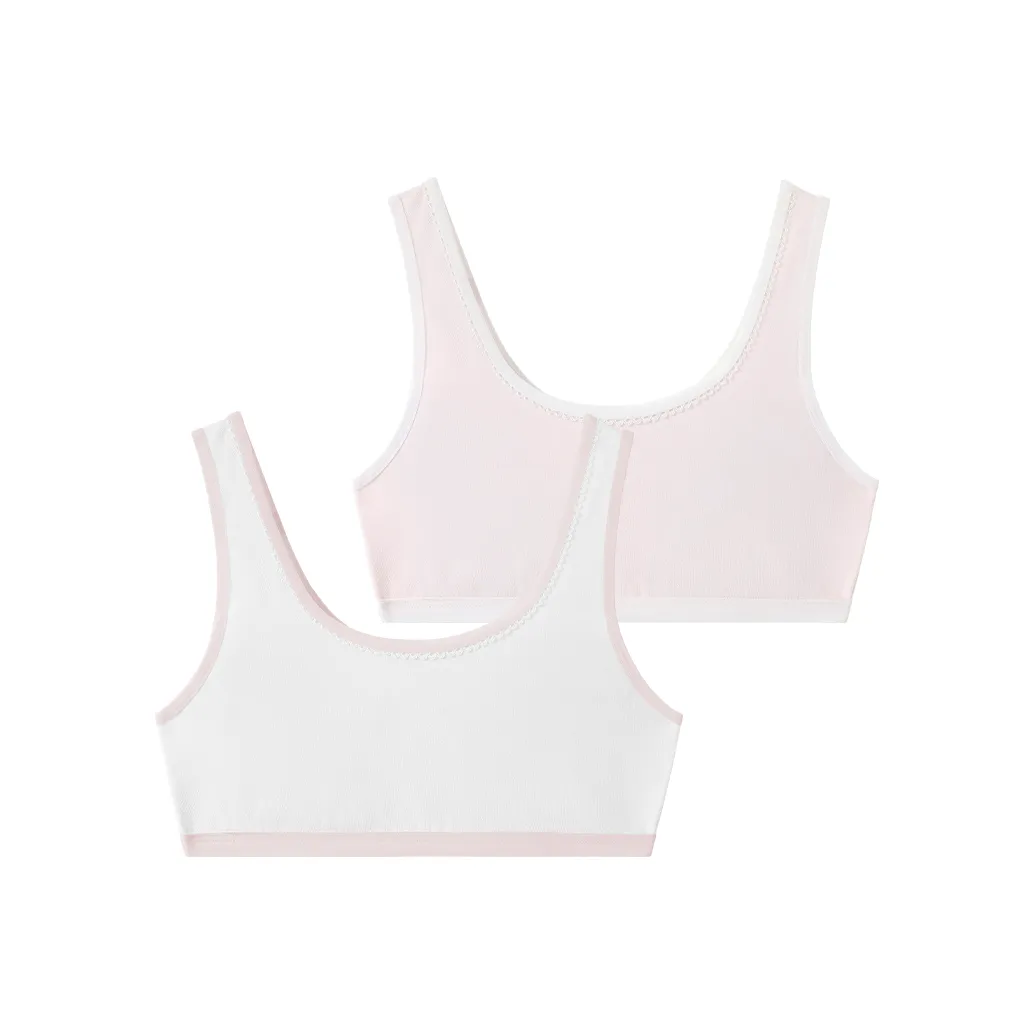 Montagut Однотонный Тонкий Бюстгальтер Подростки 2 упаковки