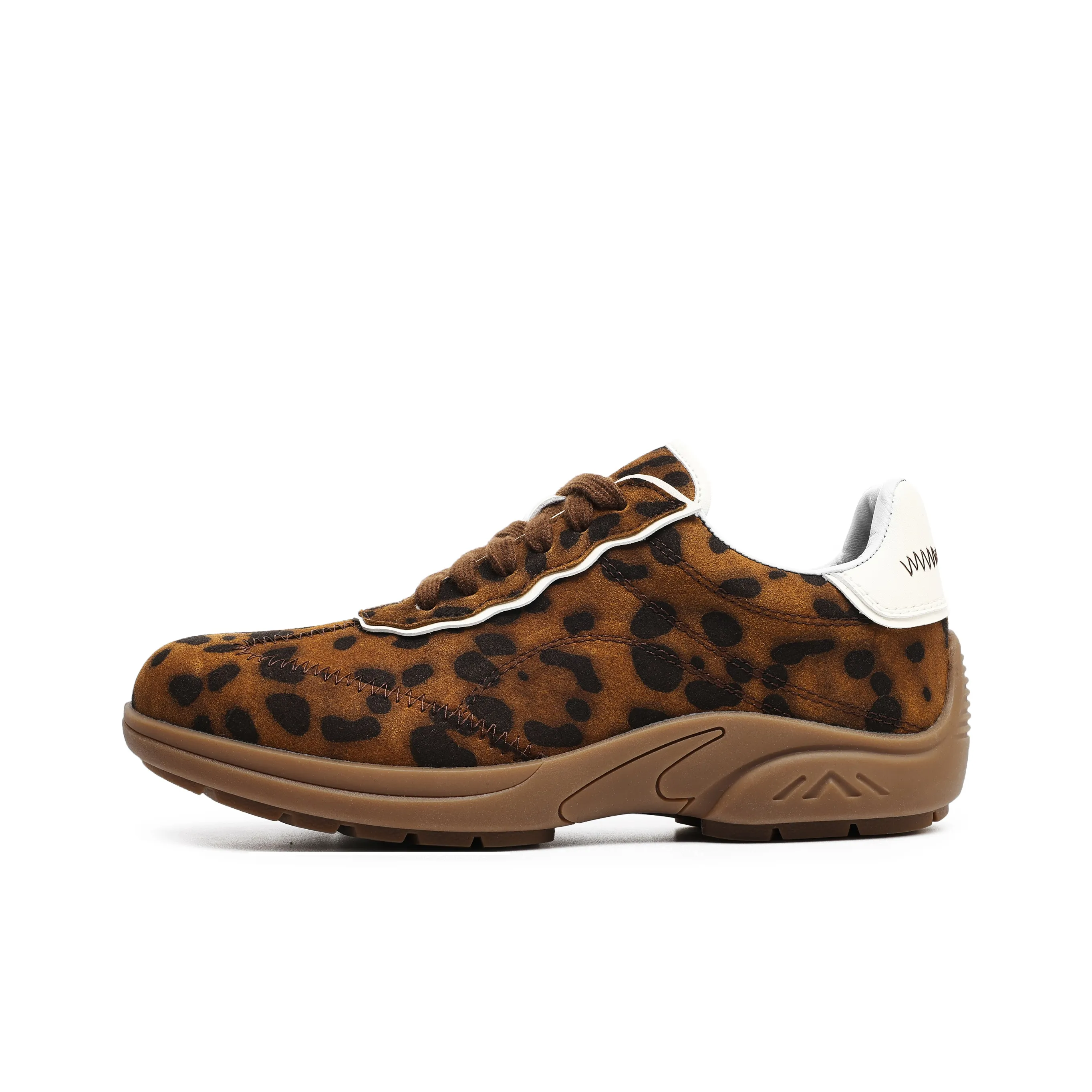 Hong Kong Meng Анти-скользящий и износостойкий увеличивающий высоту низкий топ повседневный унисекс леопардовый принт