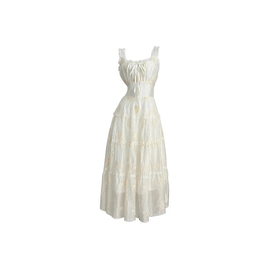 PAZZO Slip Dresses Women's Beige Apricot