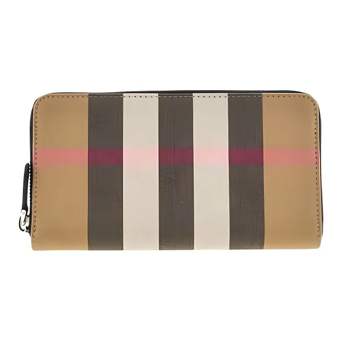 Burberry Cow Leather Wallet Women's Light Umber