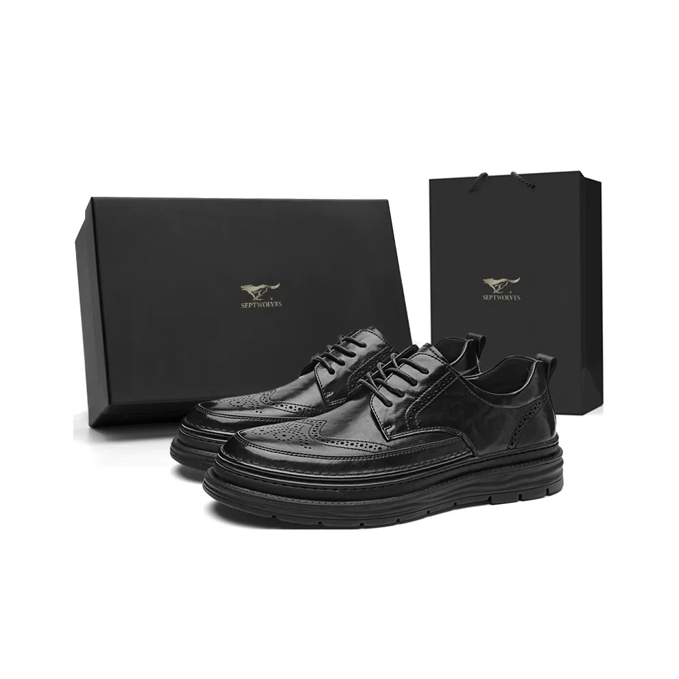 SEPTWOLVES Повседневные кожаные туфли с низким верхом мужские