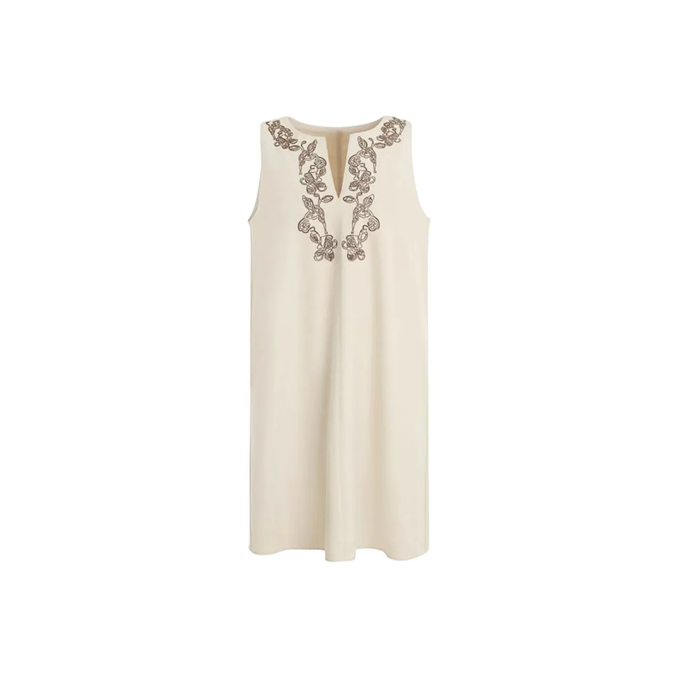 OZVO Sleeveless Dresses Women's Almond Tea