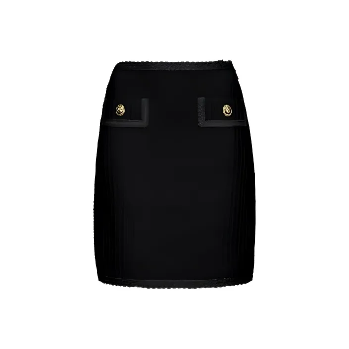 PINKO SS23 Черная Женская Повседневная Короткая Юбка