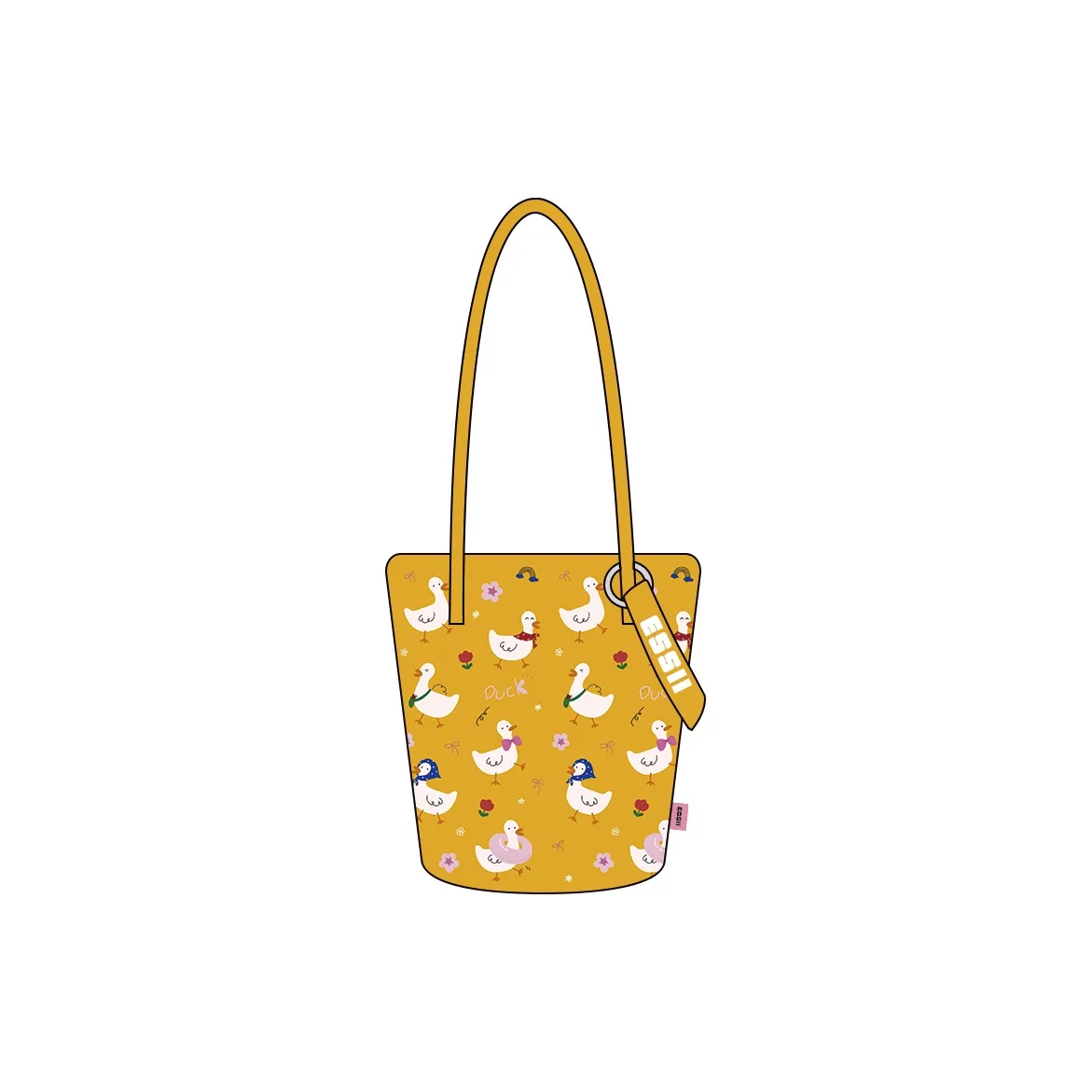 Perfect Styles Diagonal Кукуруза Короткий плюшевый плечевой сумка среднего размера женский желтый