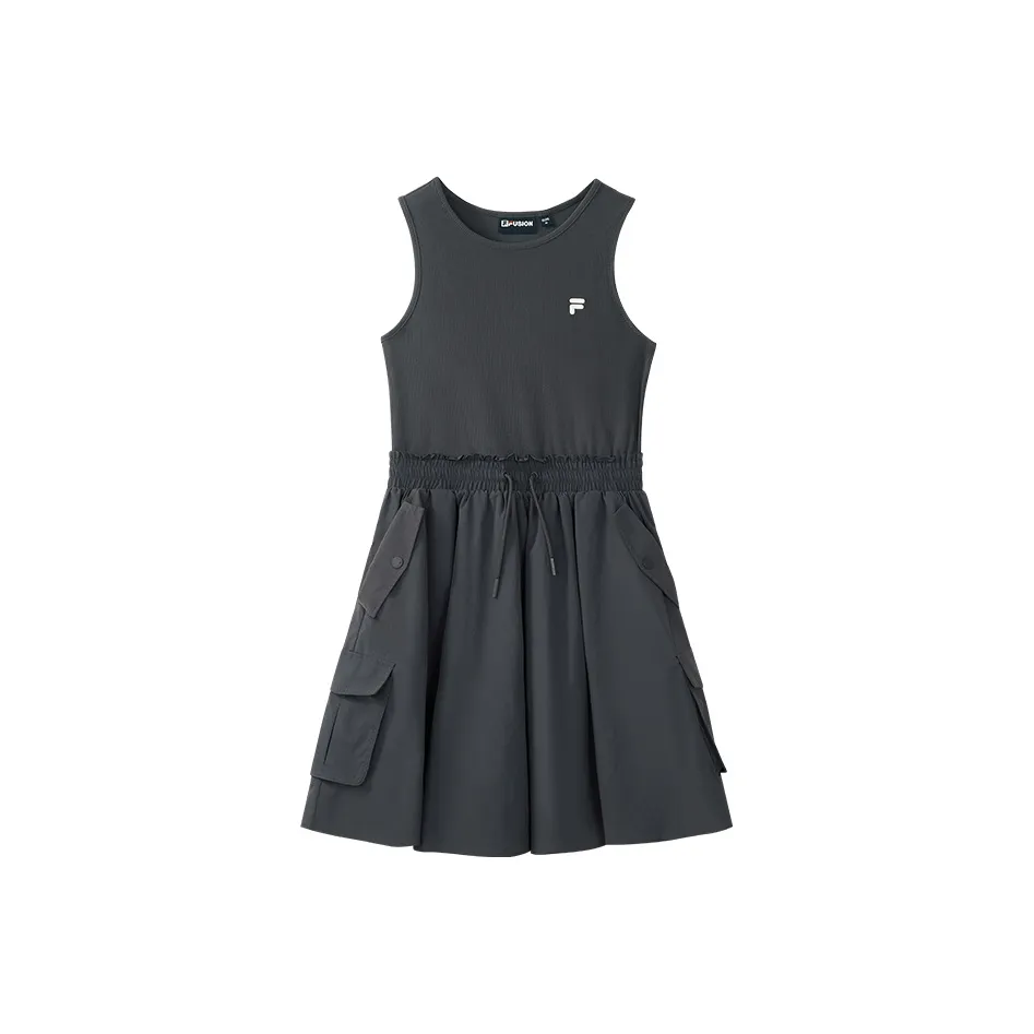 FILA FUSION Без рукавов Платье Женское Асфальт Серый CC