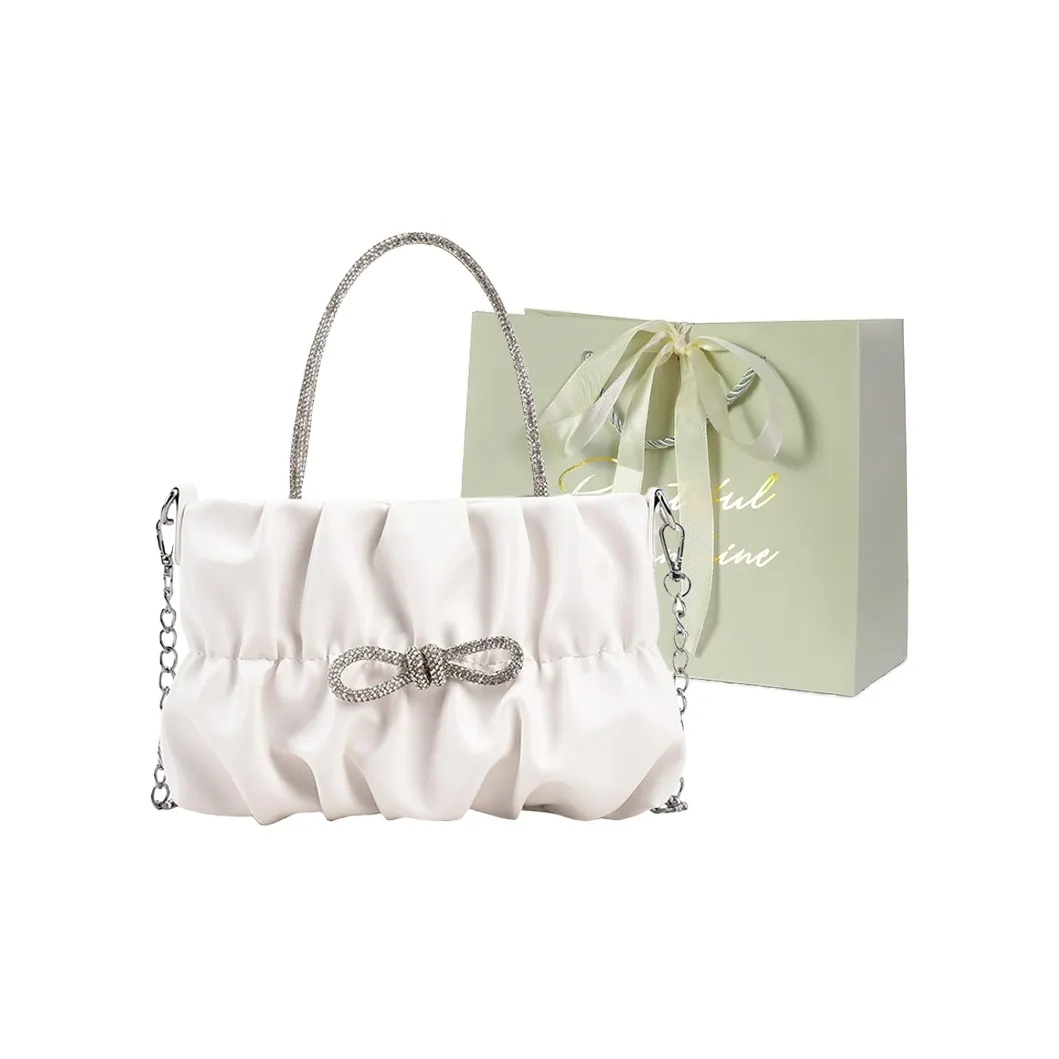 JIANGLIDA ПУ (полиуретан) Сумка Женская Белая Серебряная Черная