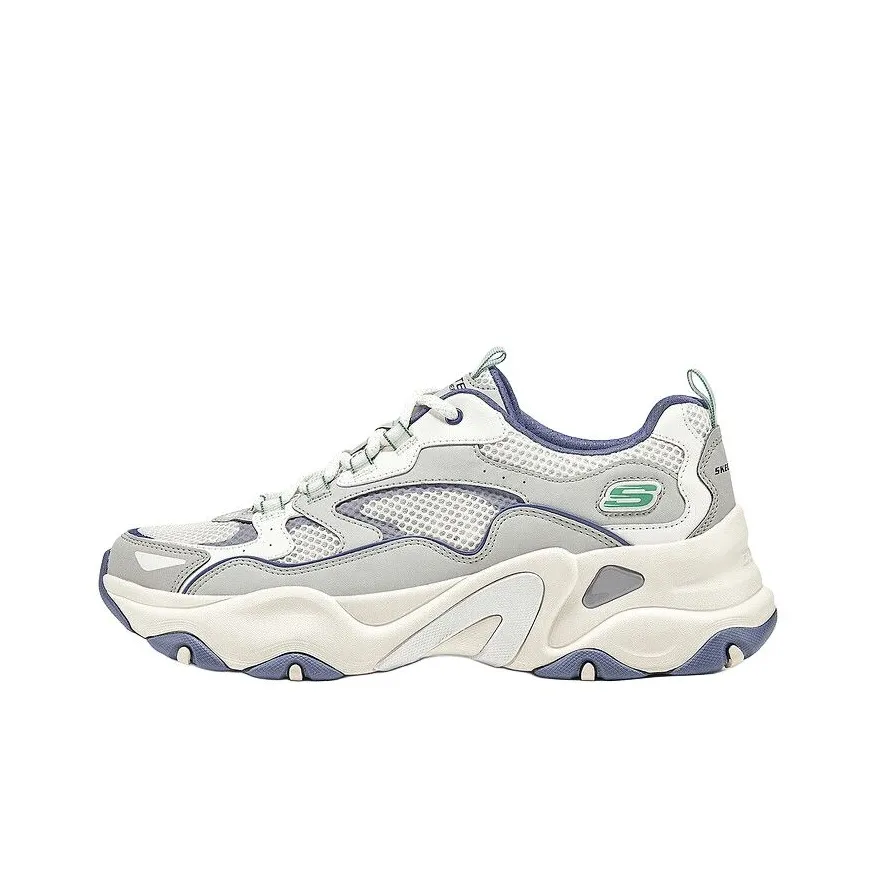 Skechers D'LITES 5,0 Устойчивый к истиранию Низкий Топ Повседневная обувь Мужская Бежево-Серый