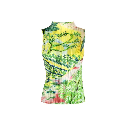 PLEATS PLEASE ISSEY MIYAKE Зеленые Женские Майки