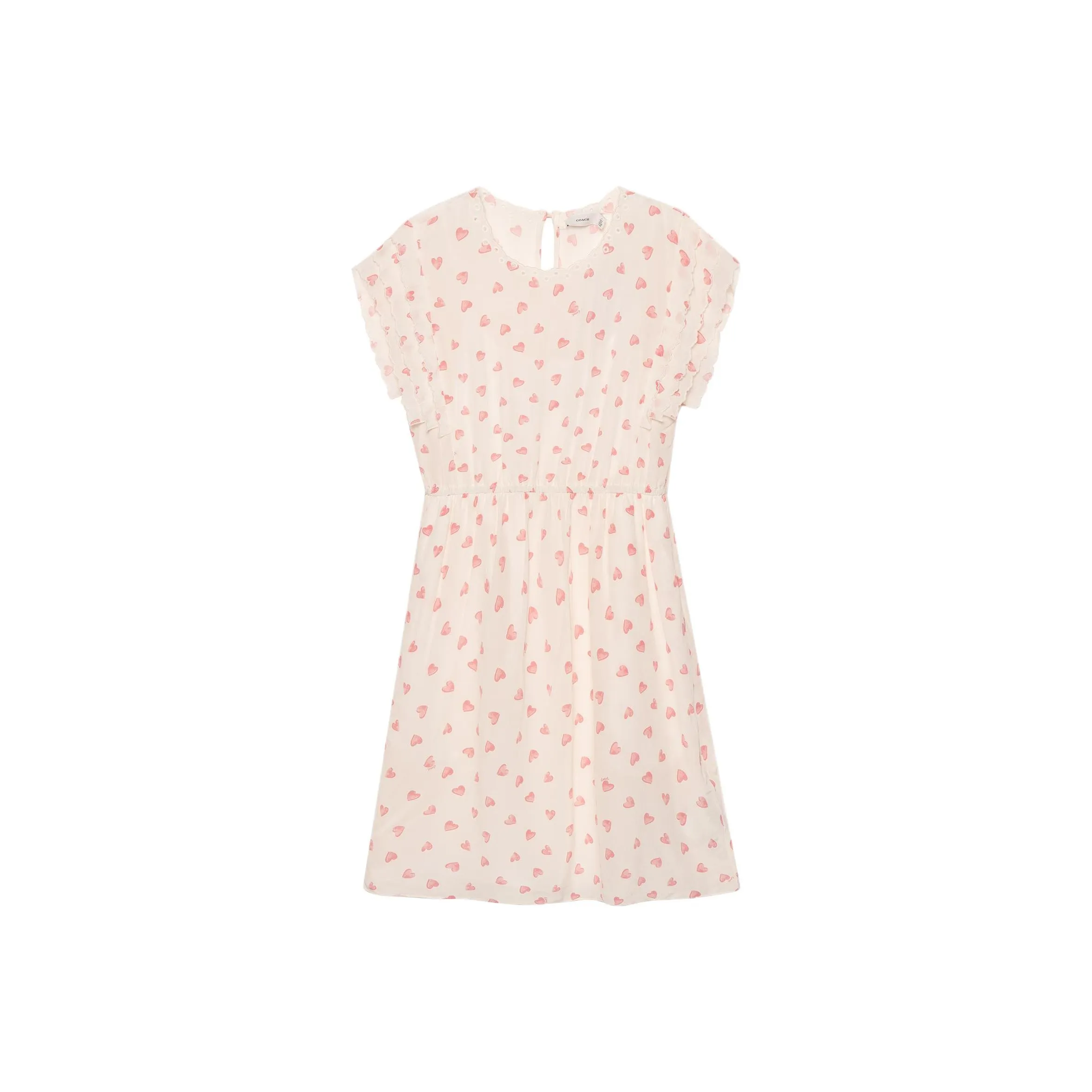 COACH Короткий рукав Платье Женское Розовое