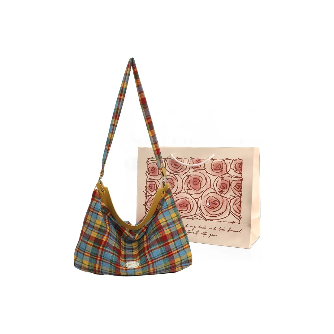 VERADONNA Ткань Сумка через плечо Стандартная Подростки Красная Клетка