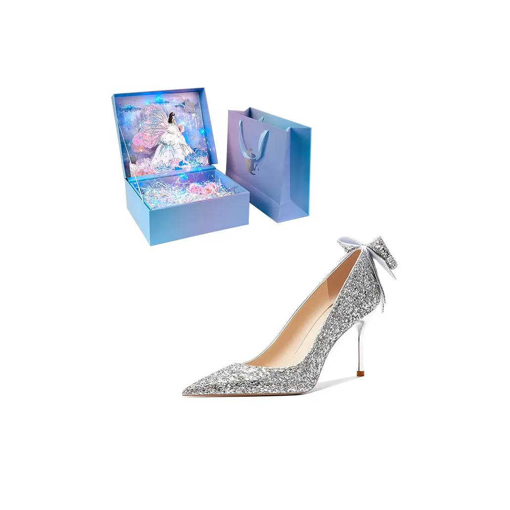 WUGUNIANG Romantic Galaxy Коробка Высокие каблуки Женские