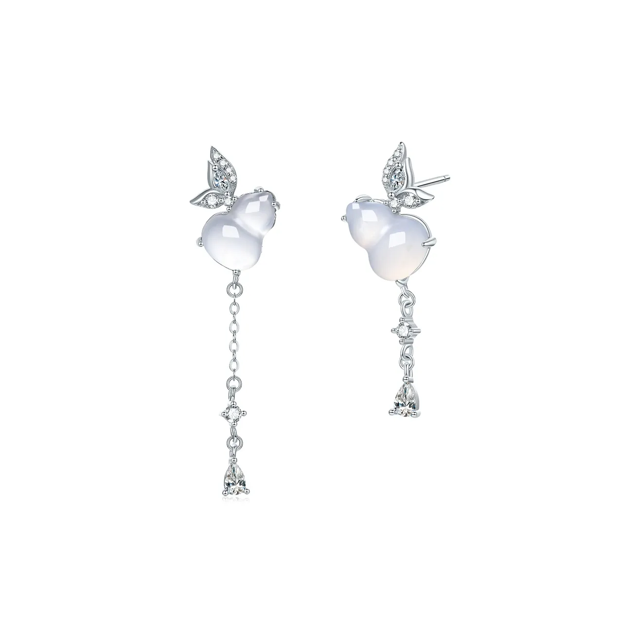 Diamond International Chalcedony Stud Earrings Women's