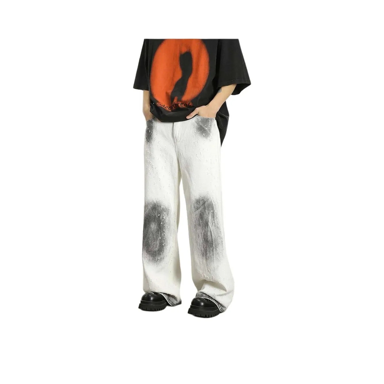 TH FABRICATE Белые Женские Джинсы