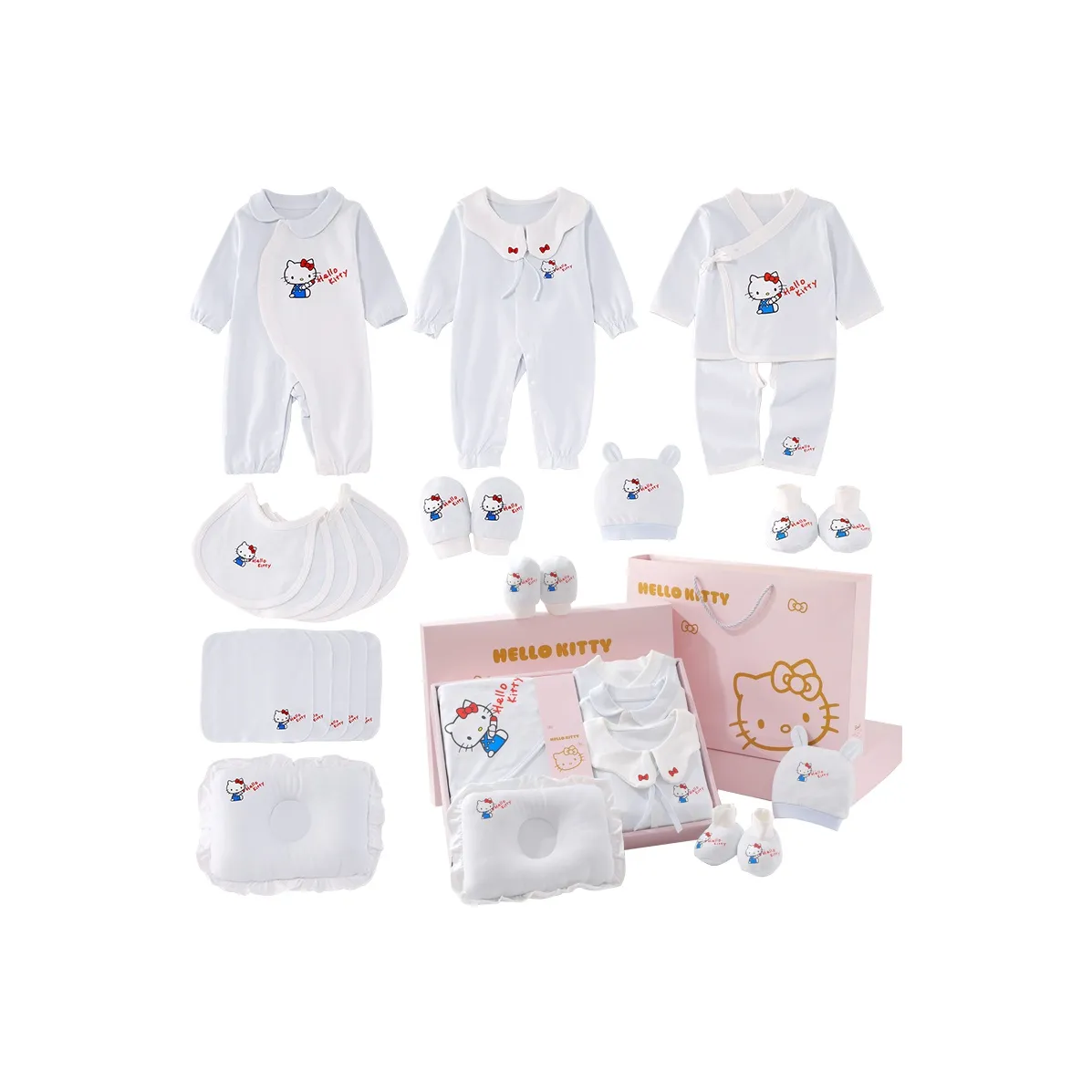 Hello Kitty Малыш Подарочная Коробка 20 Штук Набор Светло-Синий Новорожденный и Малыш